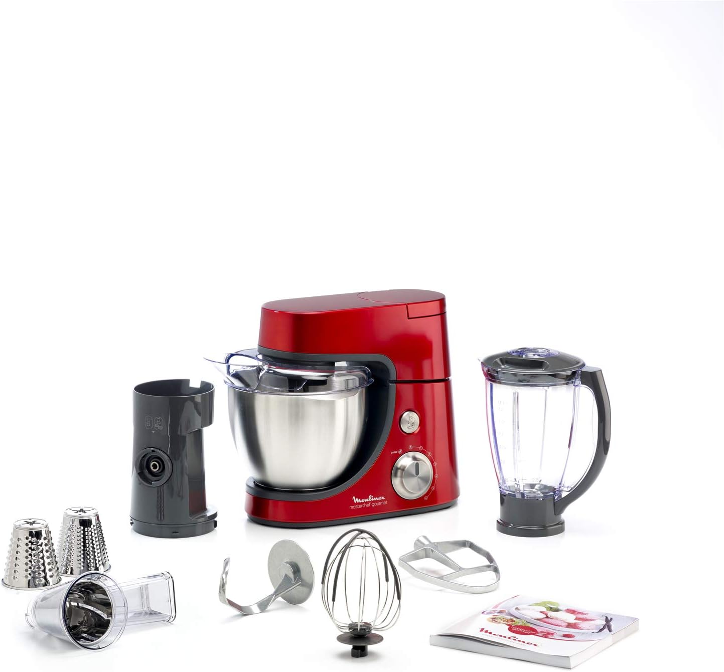 MOULINEX ROBOT PATISSIER MASTERCHEF GOURMET ROUGE 900W 4,6L QA502GB1