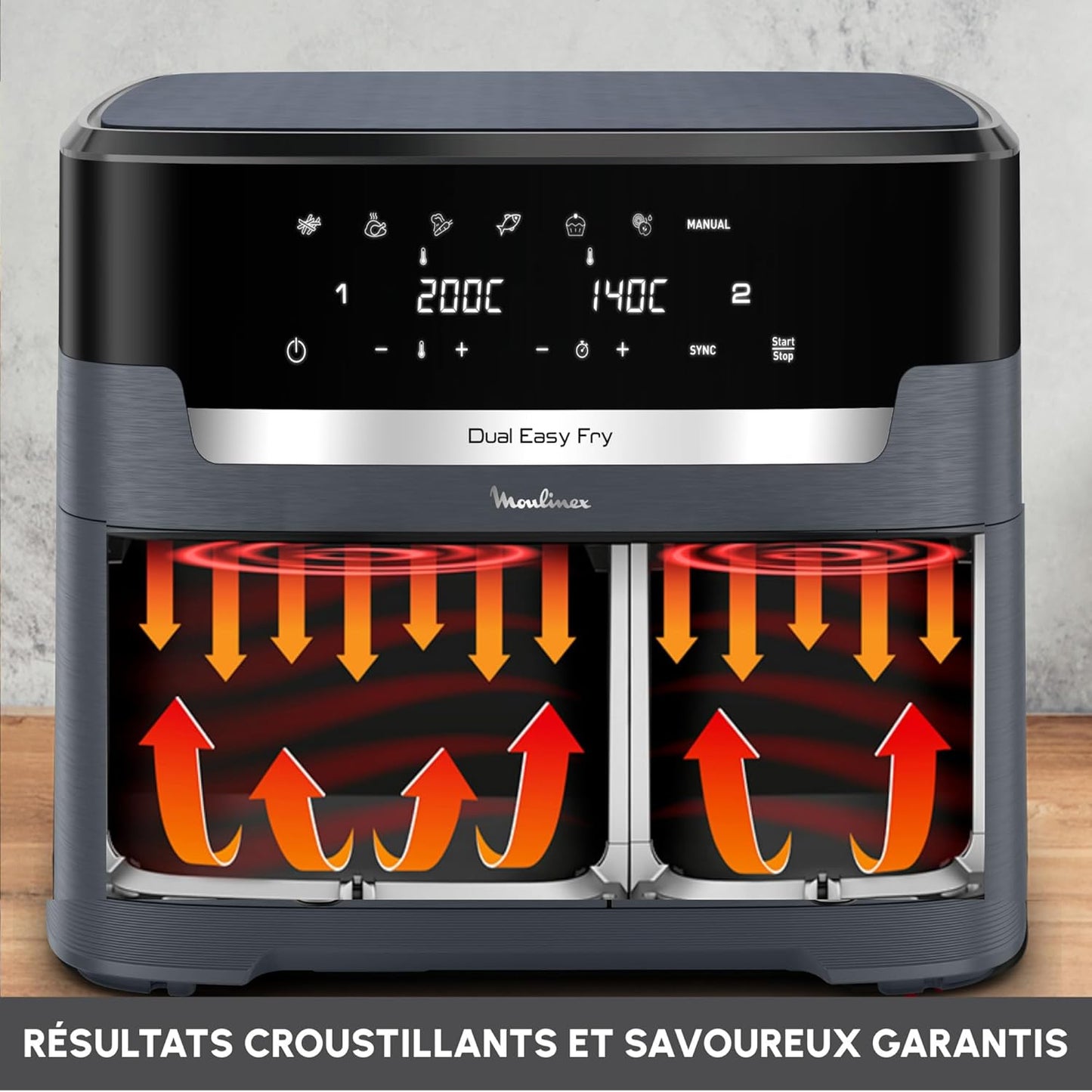 MOULINEX FRITEUSE EASY FRY DUAL 2GRILL XXL EZ942HFO