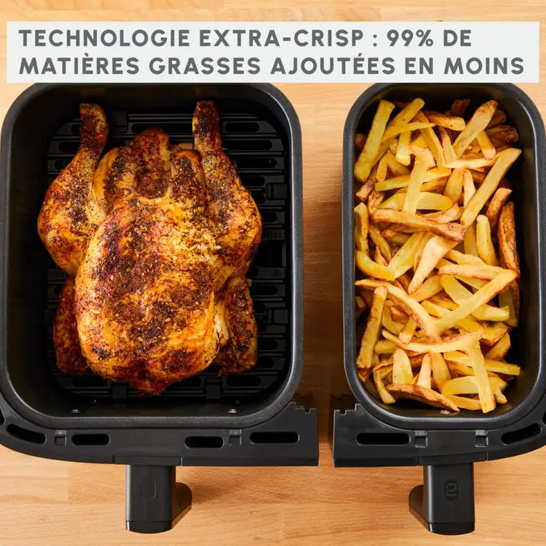 MOULINEX FRITEUSE DUAL EASY FRY&GRILL SS WE EZ905D20